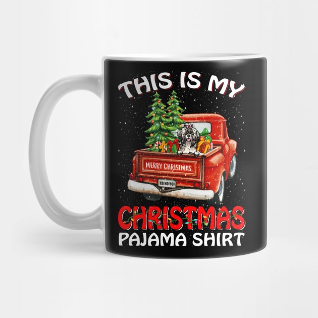 This Is My Christmas Pajama Shirt Shih Tzu Truck Tree by intelus